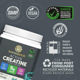 Sunwarrior Active Creatine 301g side view showing the product label