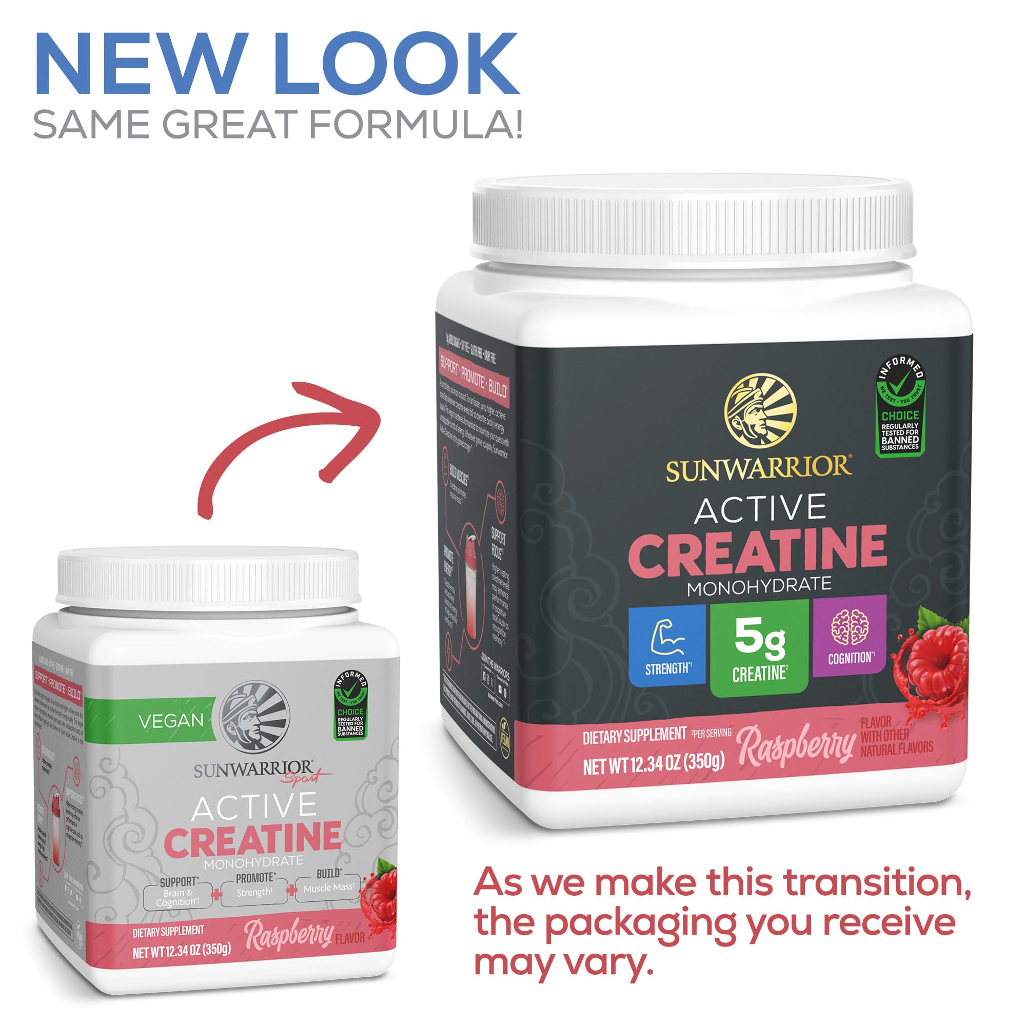 Sunwarrior Active Creatine 350g on a kitchen counter
