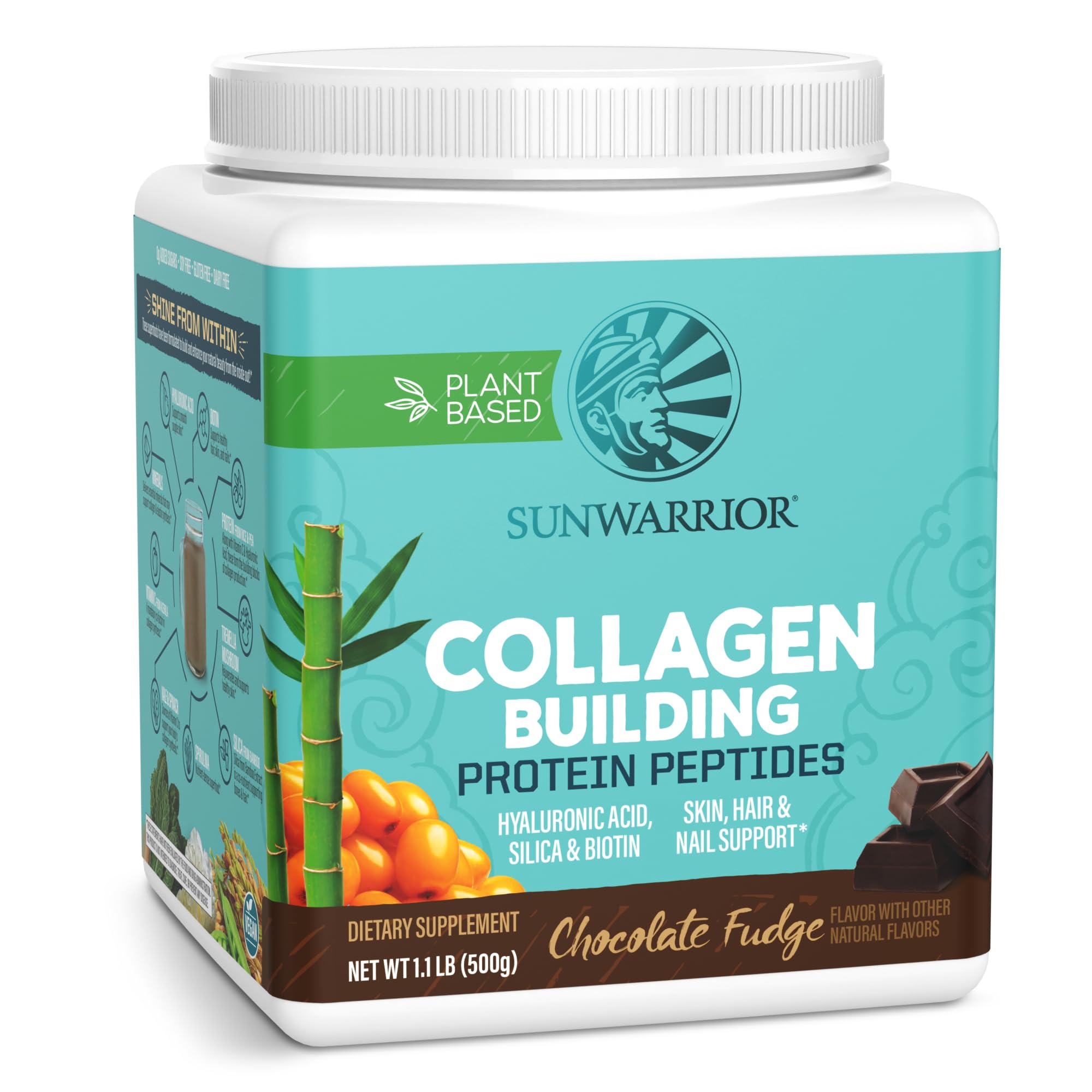 Sunwarrior Collagen Building Protein Peptides 499g front view
