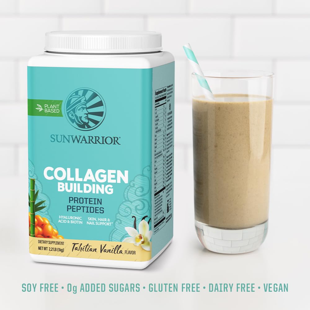 Sunwarrior Collagen Building Protein Peptides 998g serving suggestion