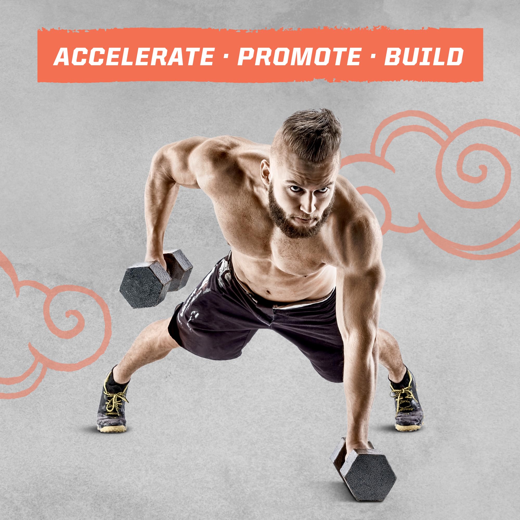 Sunwarrior HMB + Creatine Powder with workout gear