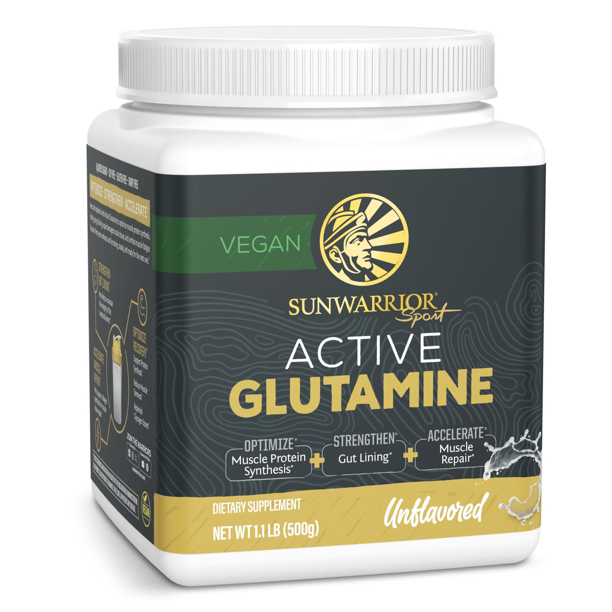 Sunwarrior L-Glutamine Powder 499g front view
