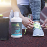 Sunwarrior Liquid Light 32 oz bottle on a kitchen counter