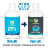 Sunwarrior Liquid Light 32 oz bottle with lemon slices