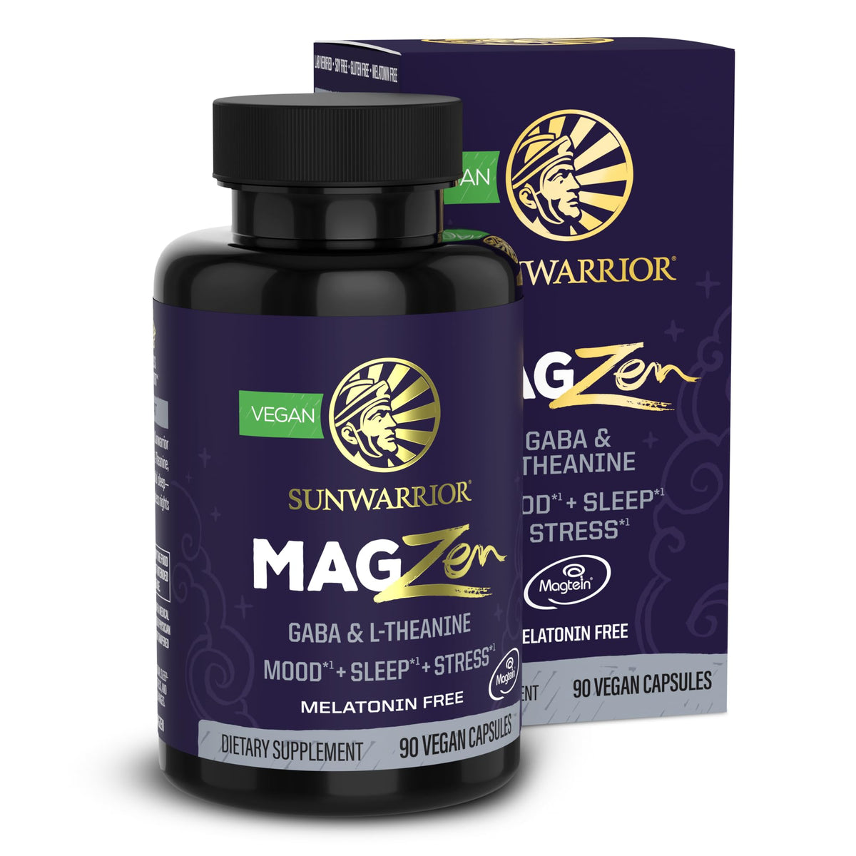 Sunwarrior Magnesium Capsules front view packaging