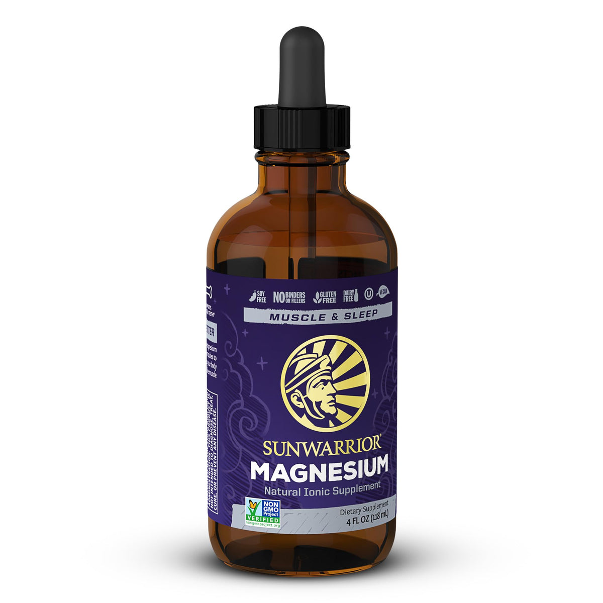 Sunwarrior Magnesium Ionic Liquid Supplement 4 Fl Oz bottle front view