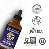 Sunwarrior Magnesium Ionic Liquid Supplement 4 Fl Oz bottle side view