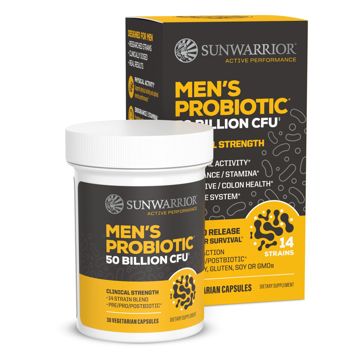 Sunwarrior Men's Probiotic 50 Billion CFU front view