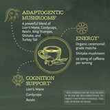 Sunwarrior Mushroom & Matcha Blend mixed in hot water