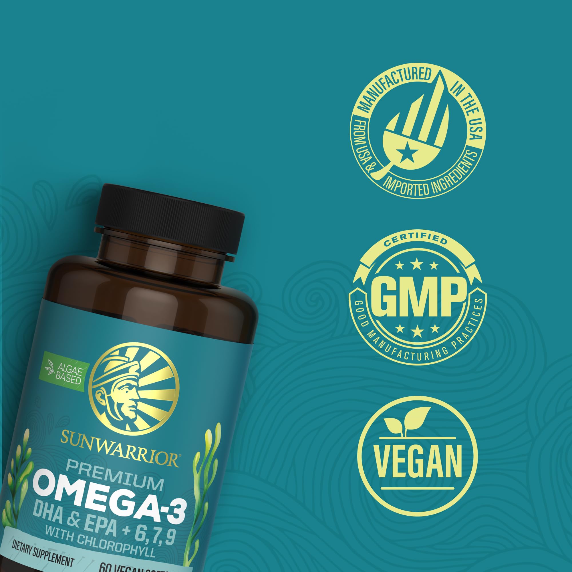 Sunwarrior Omega 3 Oil Vegan Softgel side view