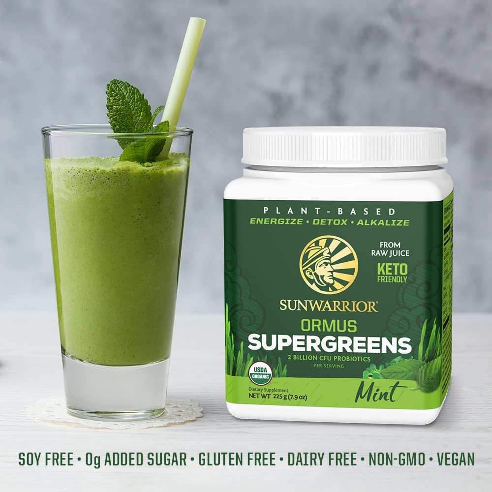 Sunwarrior Ormus SuperGreens Mint ingredients list