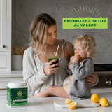 Sunwarrior Ormus SuperGreens Mint with fresh ingredients