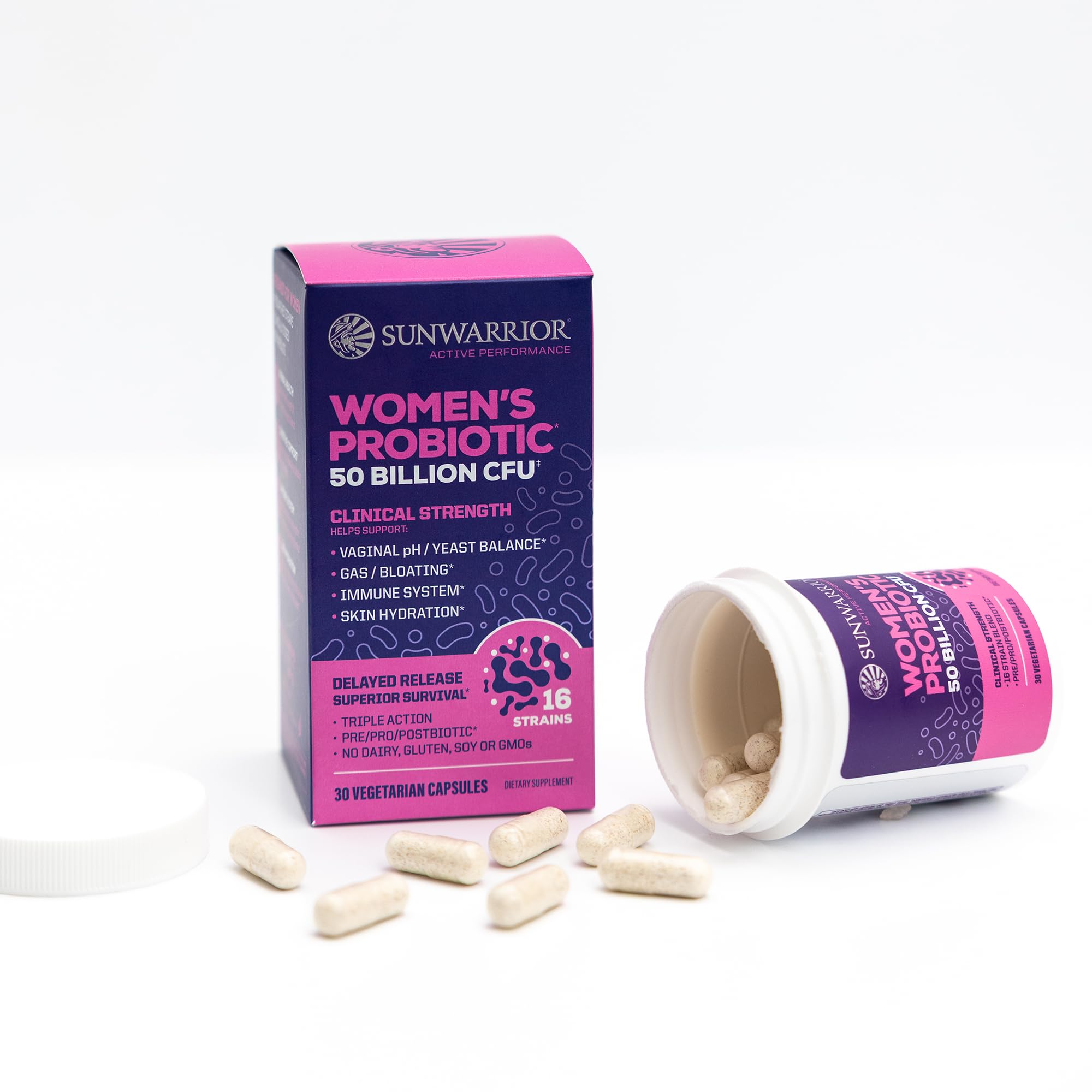 Sunwarrior Probiotic for Women 50 Billion CFU back view