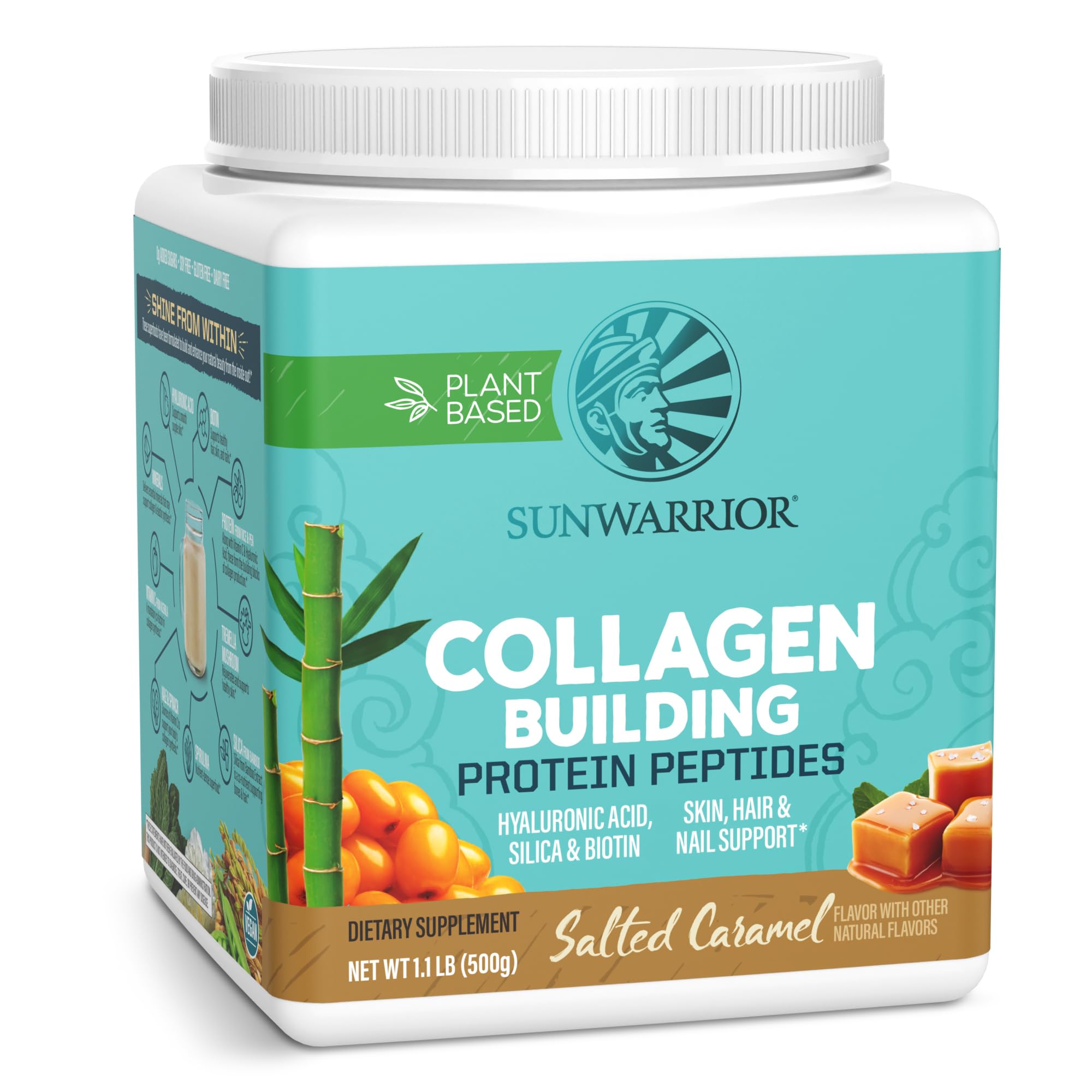 Sunwarrior Vegan Collagen support 500g front view
