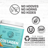 Sunwarrior Vegan Collagen support 500g ingredient list on back