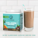 Sunwarrior Vegan Collagen support 500g lifestyle scene with smoothie
