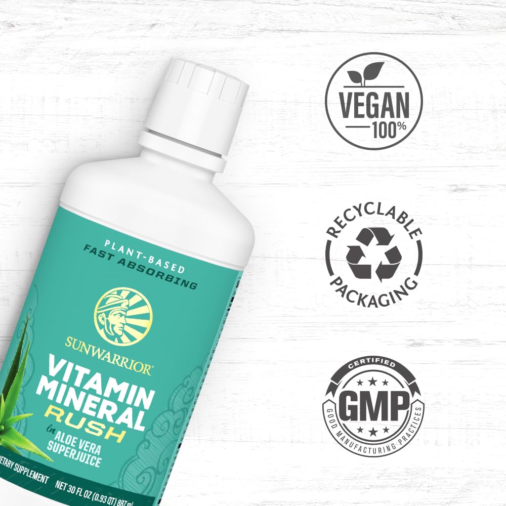 Sunwarrior Vitamin Mineral Rush label close-up