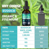 SUOOCH Hemp Oil 200g on a wooden table