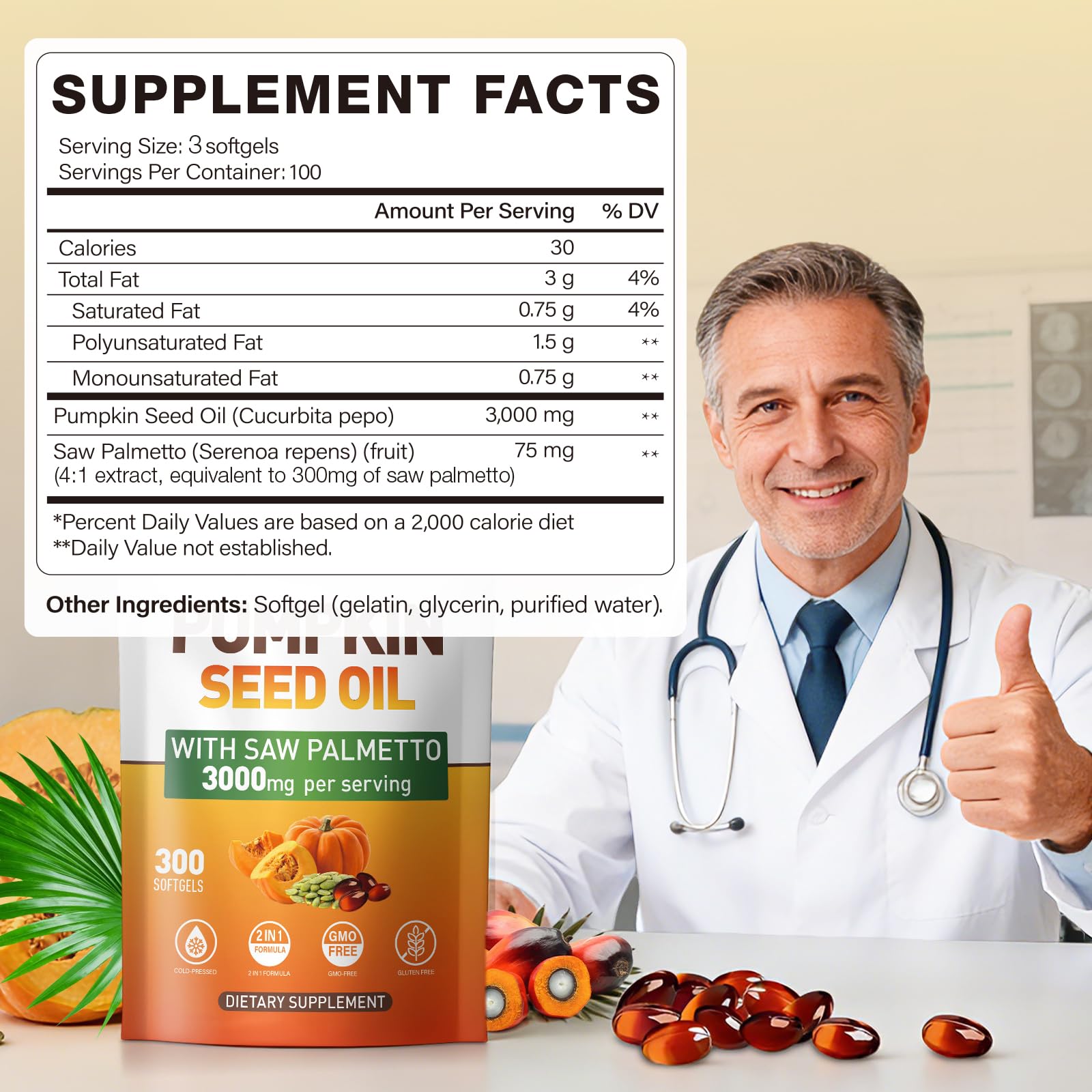 SUOOCH Pumpkin Seed Oil Capsules 3000mg lifestyle image