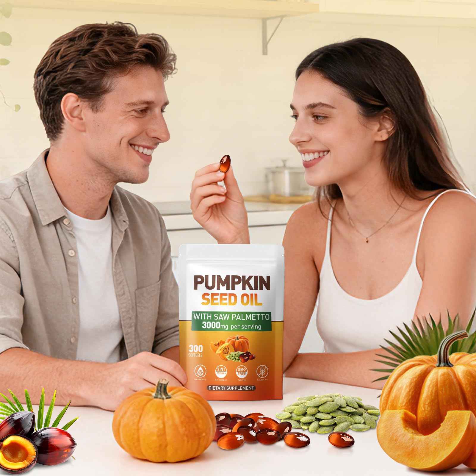 SUOOCH Pumpkin Seed Oil Capsules 3000mg packaging details