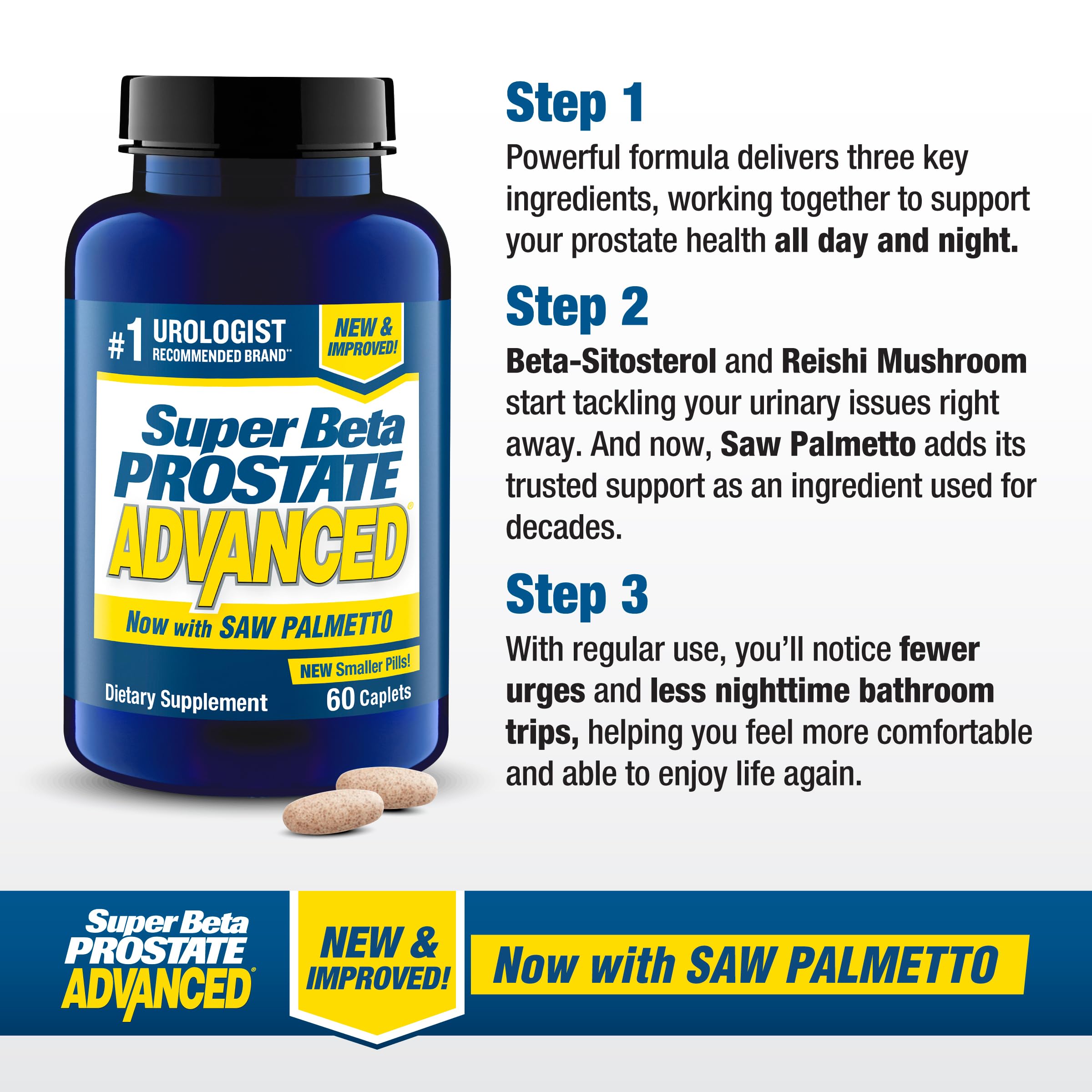 SUPER BETA PROSTATE Advanced Saw Palmetto Supplement with a glass of water