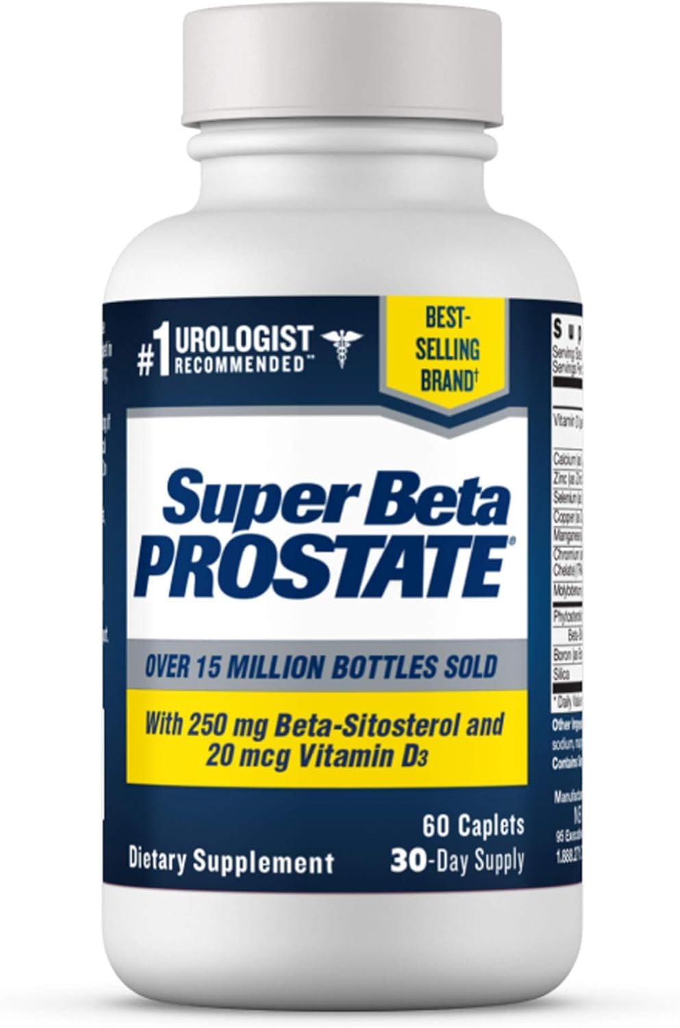 Super Beta Prostate supplement front view with packaging