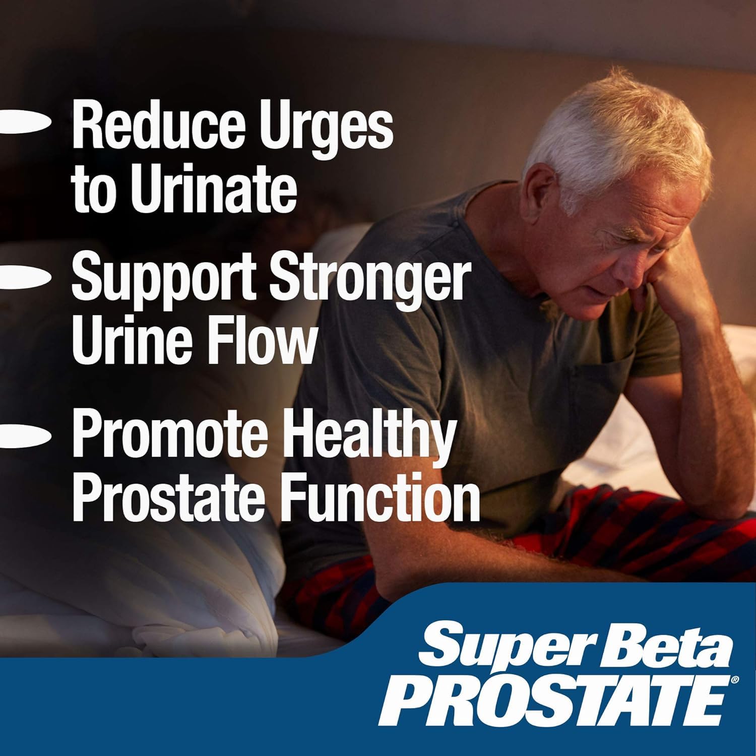 SUPER BETA PROSTATE Supplement side view showing capsule size