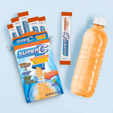 Super C drink mix being poured into a water bottle