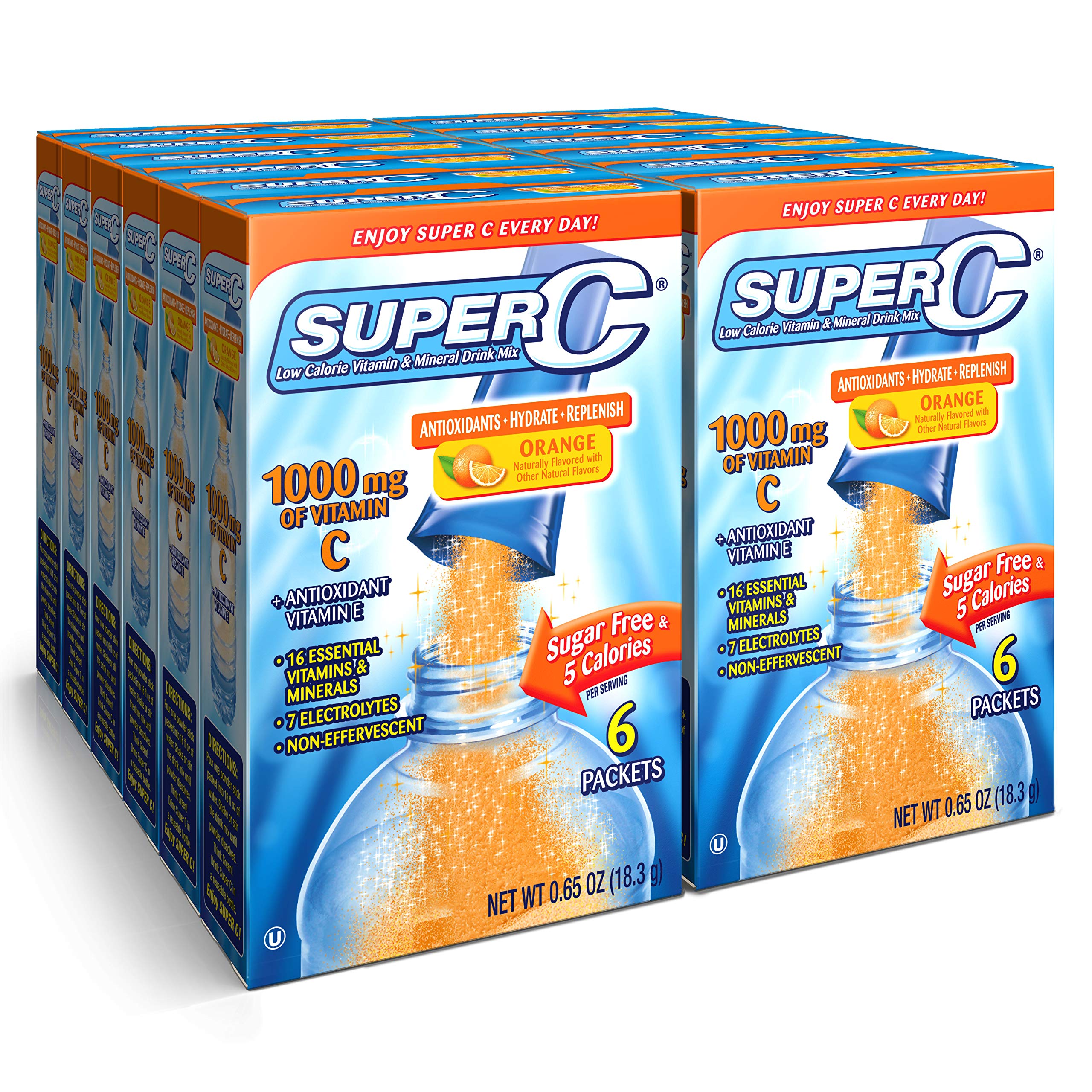 Super C Vitamin C drink mix packaging front view