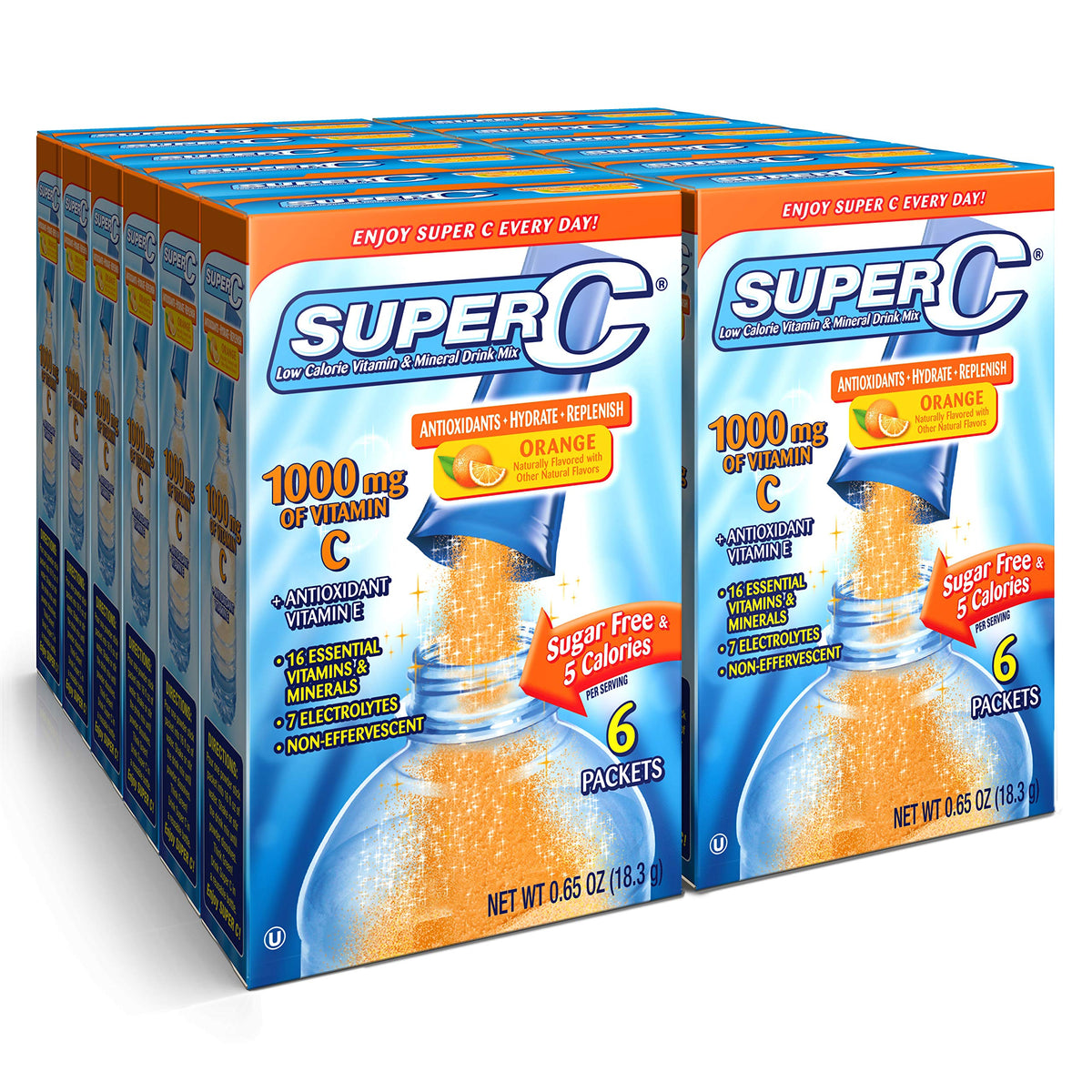 Super C Vitamin C drink mix packaging front view