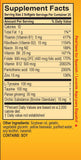 Super Macho Multi-Nutrient Formula back view with ingredient list