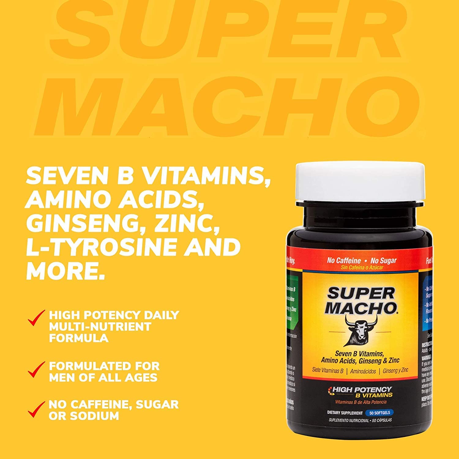 Super Macho Multi-Nutrient Formula close-up of capsules