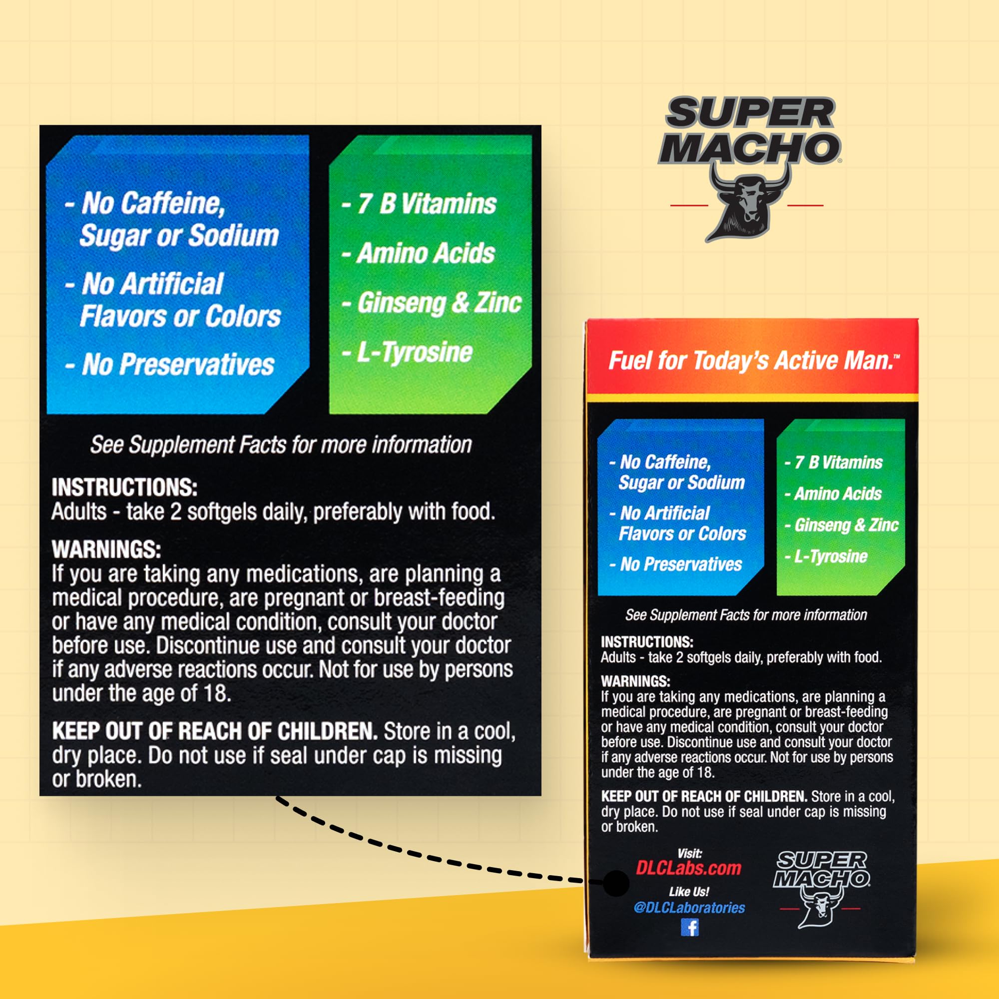 Super Macho Multi-Nutrient Supplement close-up of capsule