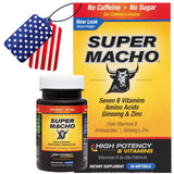 Super Macho Multi-Nutrient Supplement front view with packaging