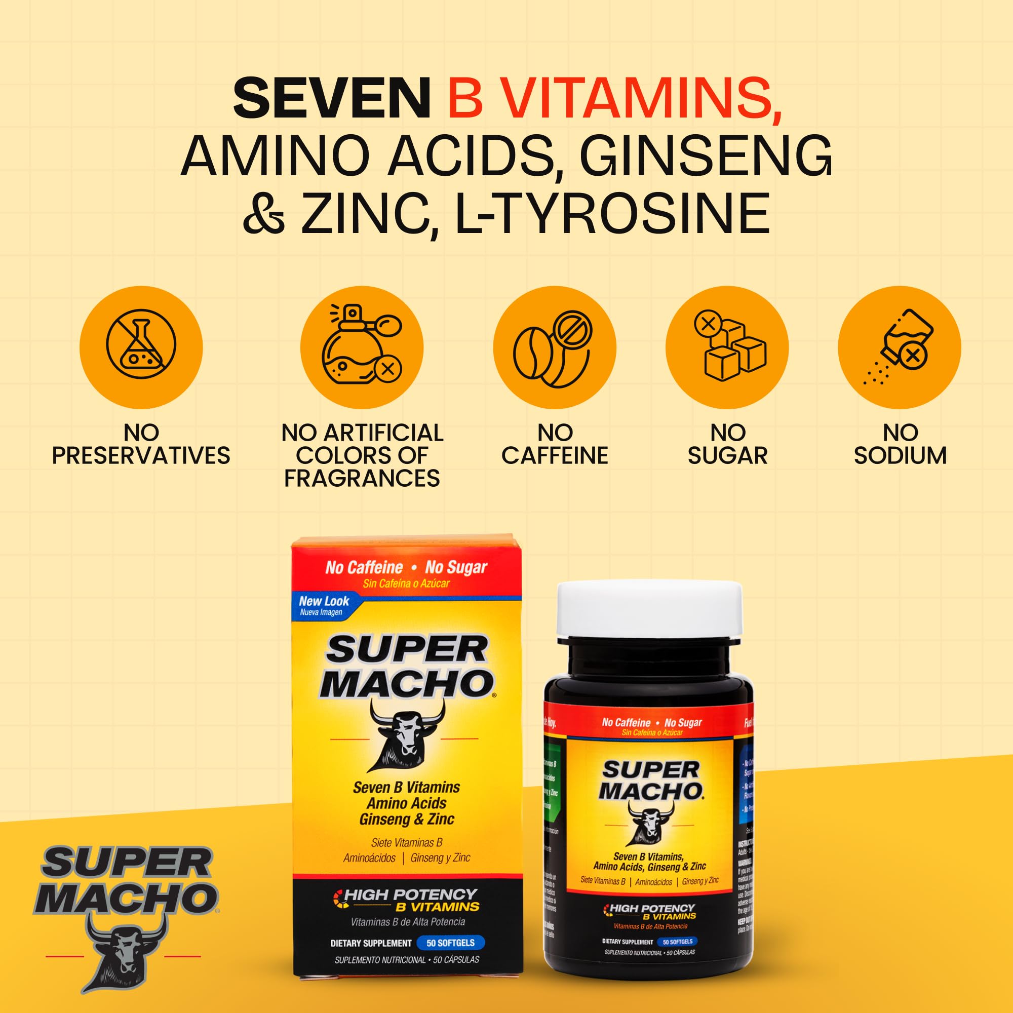 Super Macho Multi-Nutrient Supplement showing capsule