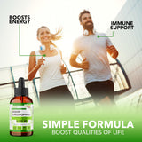 Super Natural Goods Liquid Chlorophyll Drops 4 oz bottle side view