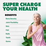 Super Silica Liquid Supplement 4 oz back view with ingredients