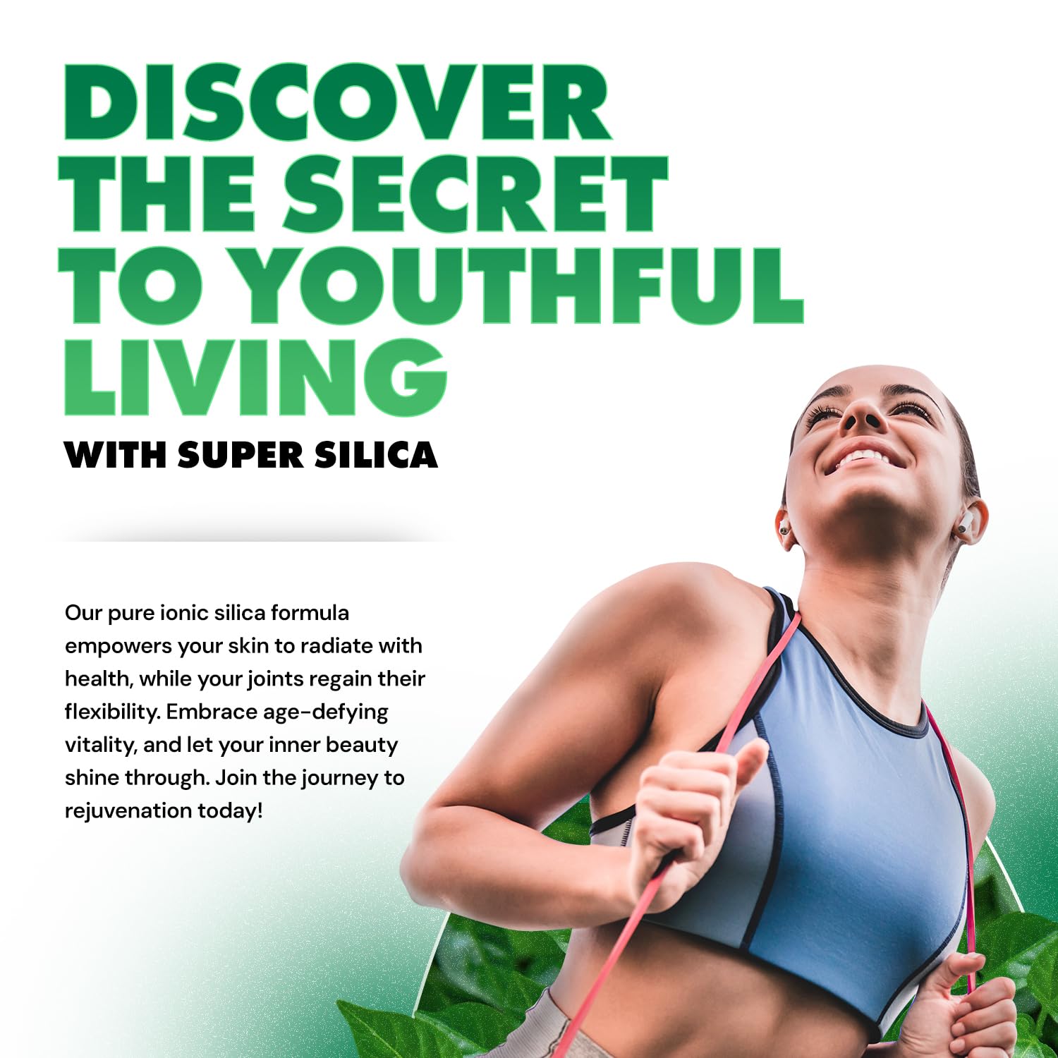 Super Silica Liquid Supplement 4 oz packaging on a table