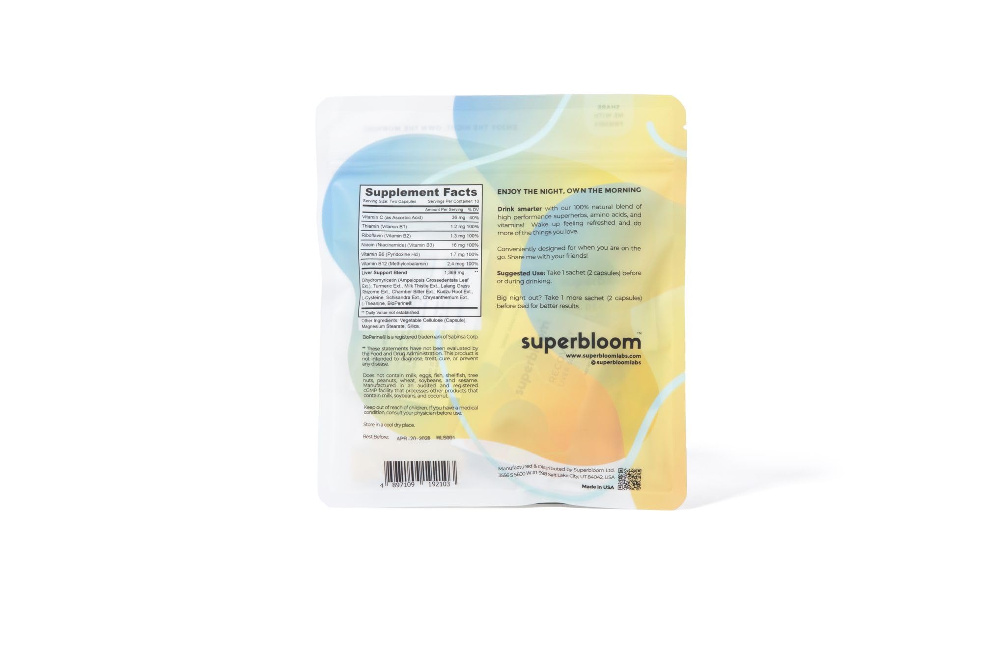 superbloom Milk Thistle Supplement capsules in a hand