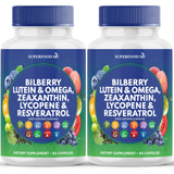 Superfood MD Bilberry Extract Capsules front view with packaging