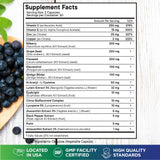 Superfood MD Bilberry Extract Capsules side view showing capsule details