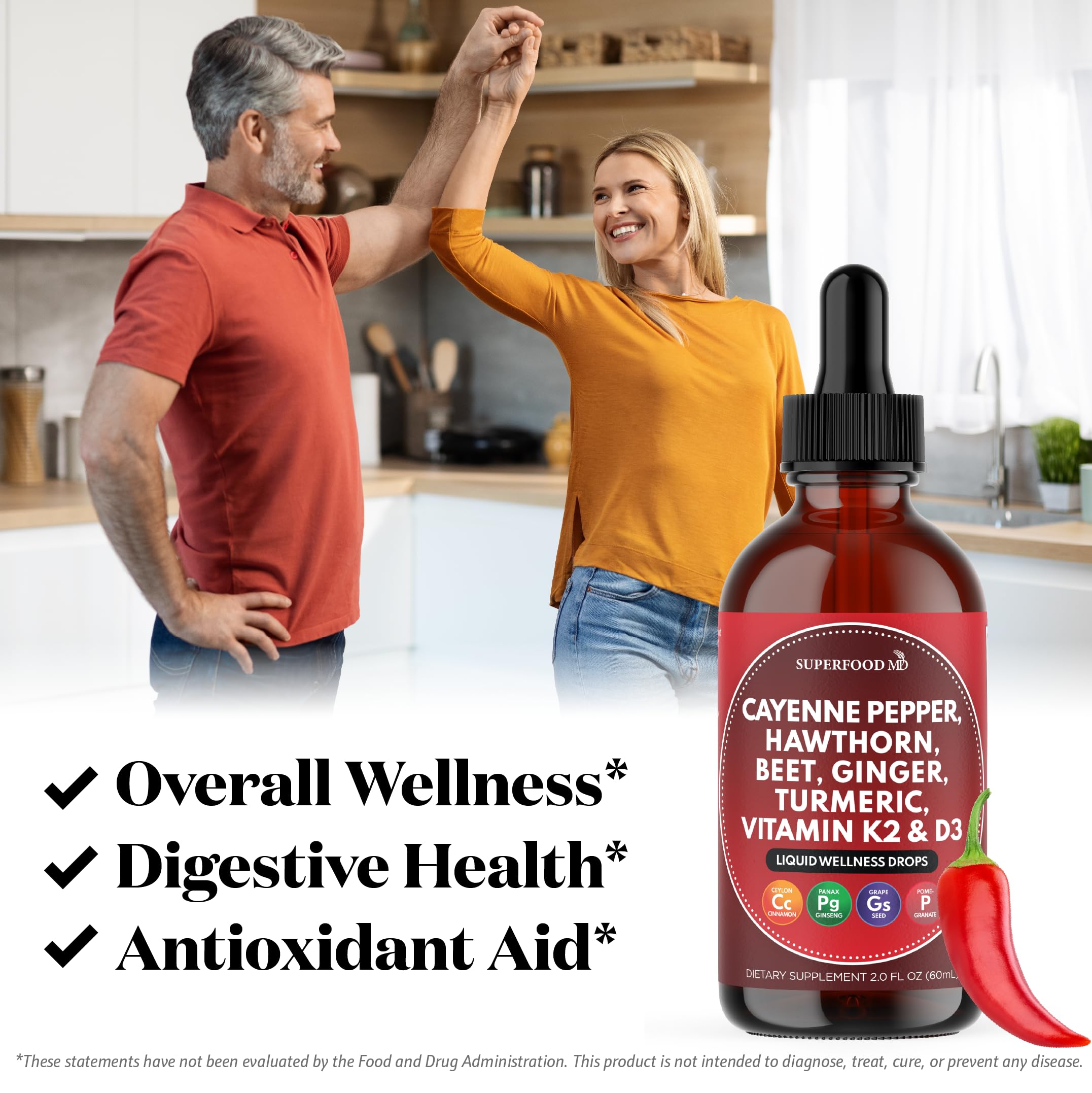 Superfood MD Cayenne Pepper Liquid Drops lifestyle scene