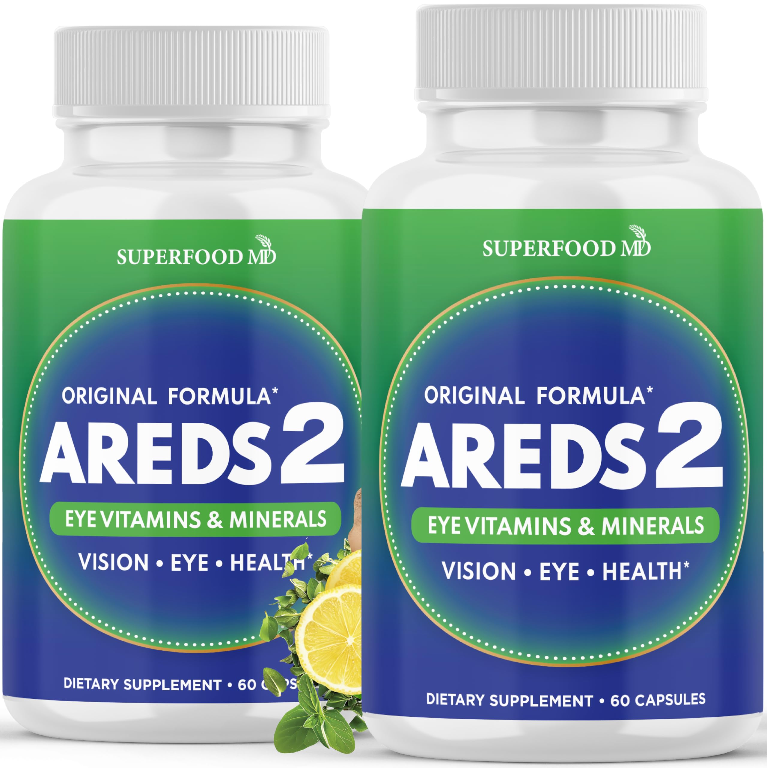 Superfood MD Copper Supplement 120 Count AREDS 2 Formula front view