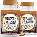 Superfood MD Lions Mane & Marshmallow Root Supplement Capsules front view