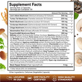 Superfood MD Lions Mane & Marshmallow Root Supplement Capsules side view