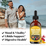 Superfood MD Maca Root Drops packaging with ingredients list