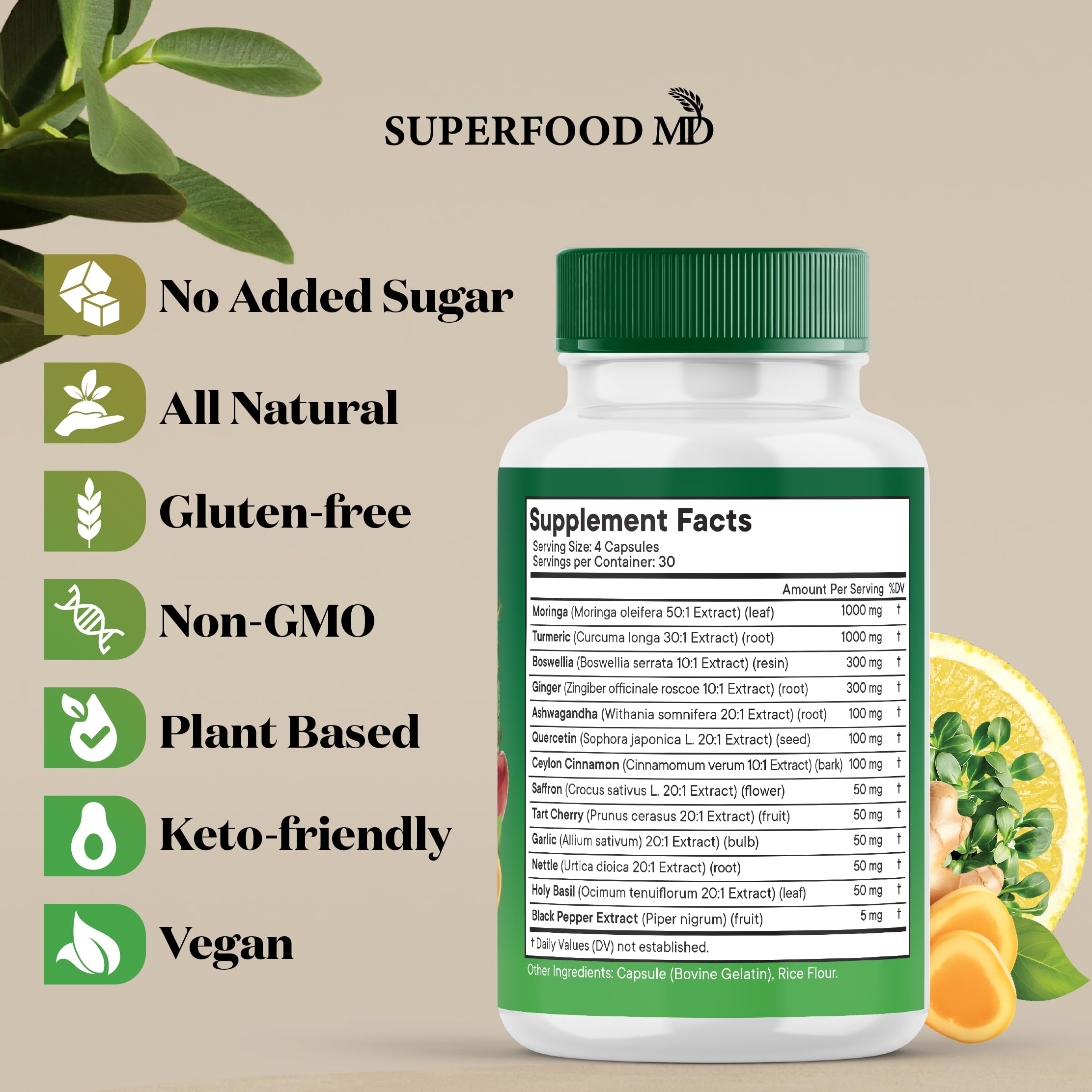 Superfood MD Moringa Turmeric Joint Support Supplement lifestyle scene