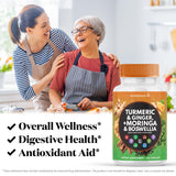 Superfood MD Moringa with Turmeric Curcumin & Ginger capsules on a table