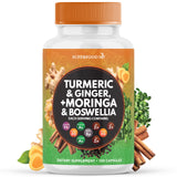 Superfood MD Moringa with Turmeric Curcumin & Ginger supplement front view