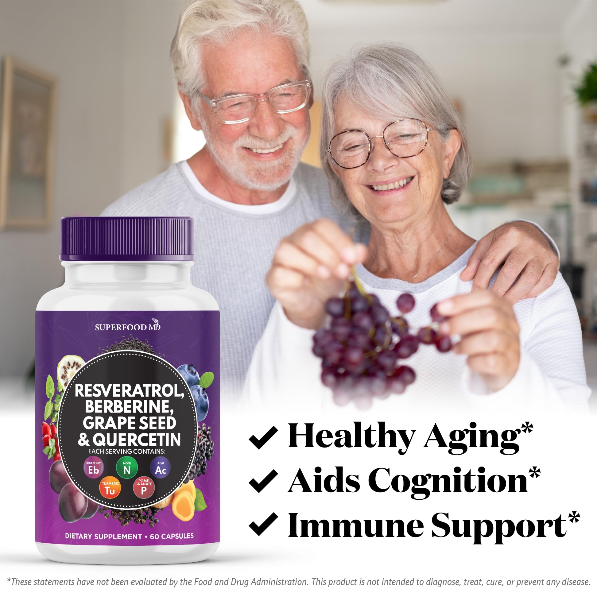 Superfood MD Noni Supplement lifestyle scene with fresh fruits